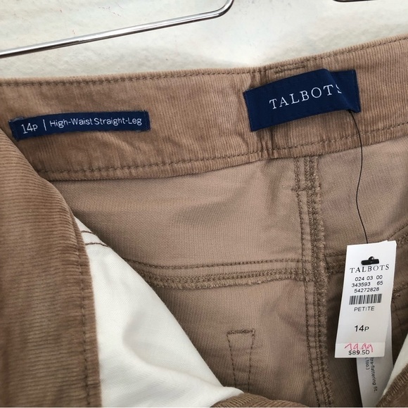 NWT Talbots Flawless High Waist Straight Leg Corduroys - Picture 6 of 13